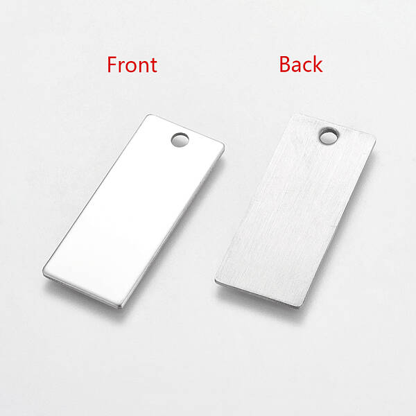 Tarnish Resistant 304 Stainless Steel Rectangle Pendants