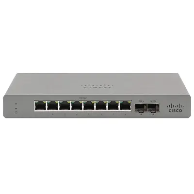 GS110-8P-HW-US Cisco Meraki Go 8 x Ports PoE 10/100/1000Base-T 2 x 1G SFP Ports Managed Layer 2 1U Rack-mountable Gigabit Eth...