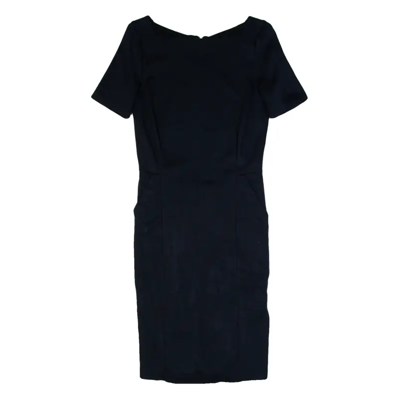 COS Womens Bodycon Dress Blue Short Sleeve Knee Length S