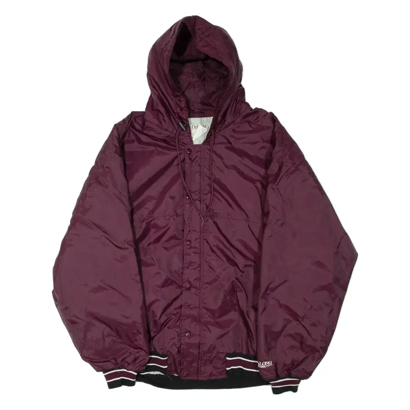 DELONG Caravel Wrestling Mens Jacket Maroon Hooded 2XL