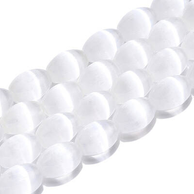 Dyed Natural Selenite Beads Strands