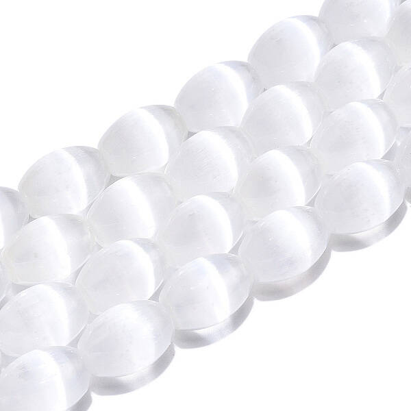 Dyed Natural Selenite Beads Strands