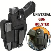 IWB/OWB Invisible Waist Bag, Suitable for Both Hands, with Single Magazine Clip Pocket, Polyester, Black, Medium, Invisible B...