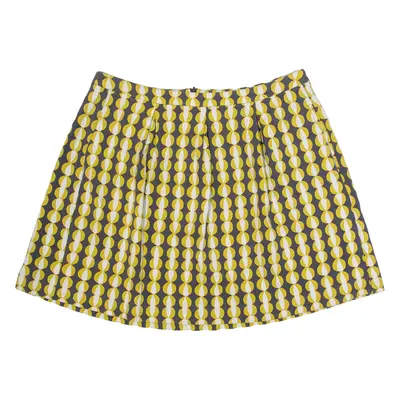 BODEN Womens Pleated Skirt Yellow Short Spotted UK 12