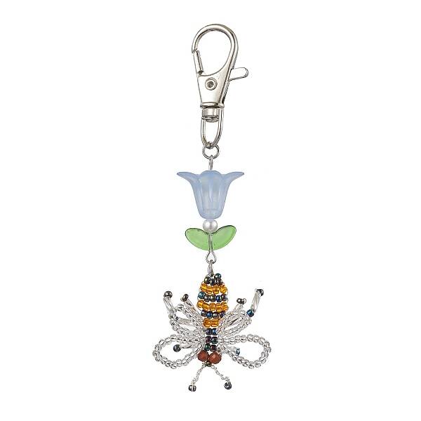 Bees Handmade Glass Seed Beads Pendants Decorations