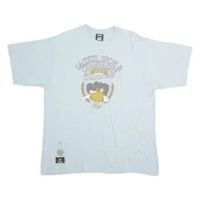 LIGHT HUNTER Iacuzzi Snow And Champagne Mens T-Shirt Blue XL