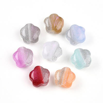 Two Tone Transparent Resin Beads