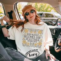 When Injustice Becomes Law Resistance Becomes Duty Shirt, Feminist Resistance Shirt, Social Justice Tshirt, Feminist Shirt, F...