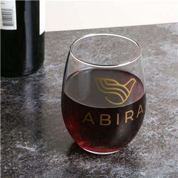 144 Custom Stemless Wine Glass - USA Made