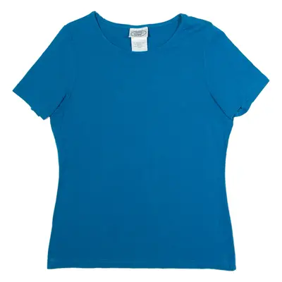 LAURA ASHLEY Womens T-Shirt Blue Viscose M