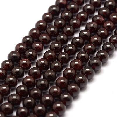 Natural Garnet Bead Strands