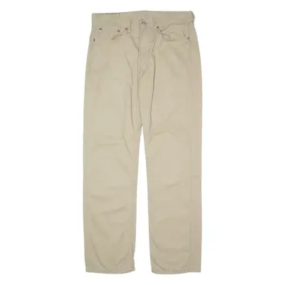 LEVI'S 514 Mens Twill Trousers Beige Regular Straight W32 L32