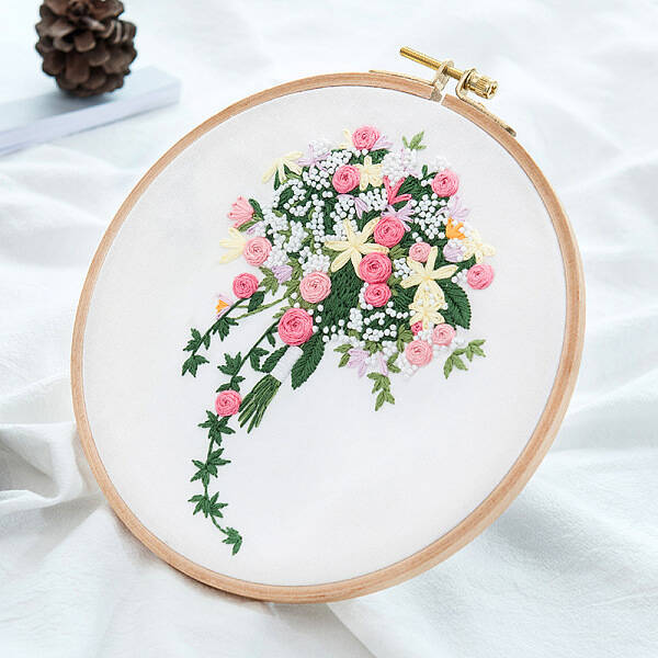 DIY Bouquet Pattern 3D Ribbon Embroidery Kits