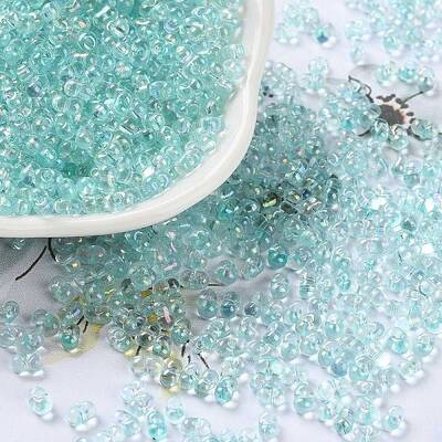 AB Color Plated Glass Seed Beads