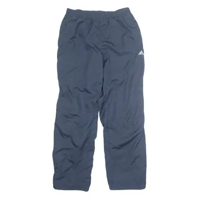 ADIDAS Mesh Lined Mens Track Pants Blue Straight S W30 L30
