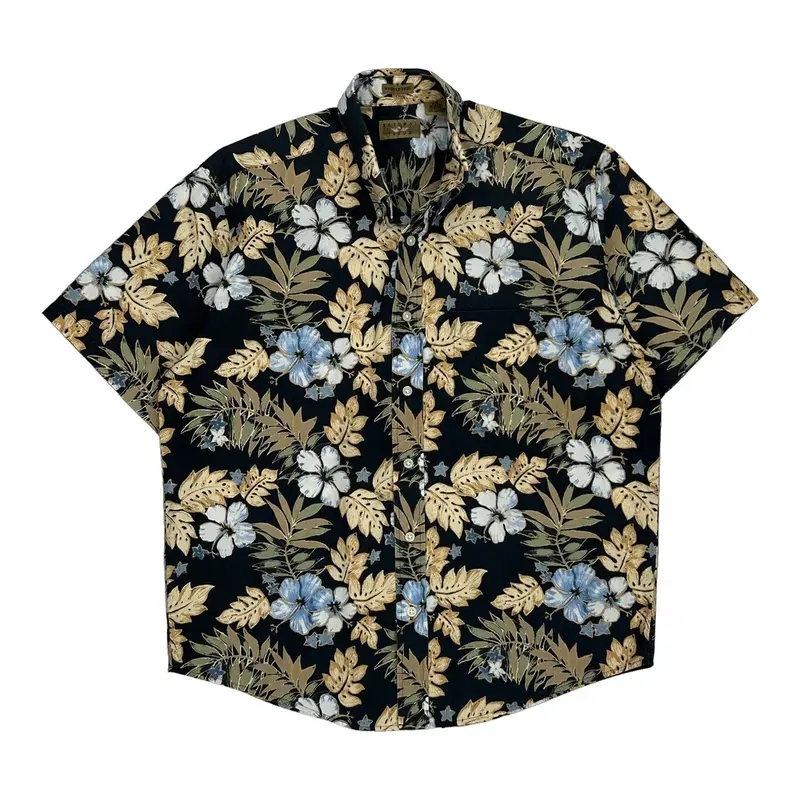 Natural Issue Floral Hawaiian Shirt - Medium Multicoloured Cotton