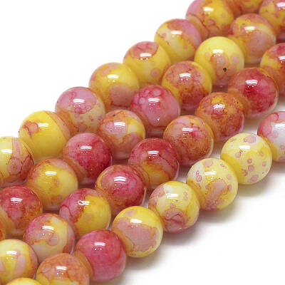 Baking Painted Glass Beads Strands