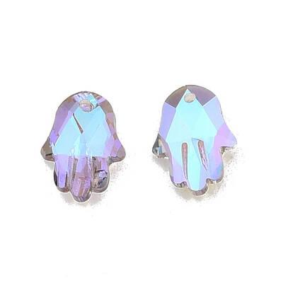 Electroplate Faceted Glass Pendants