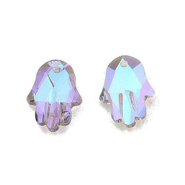 Electroplate Faceted Glass Pendants