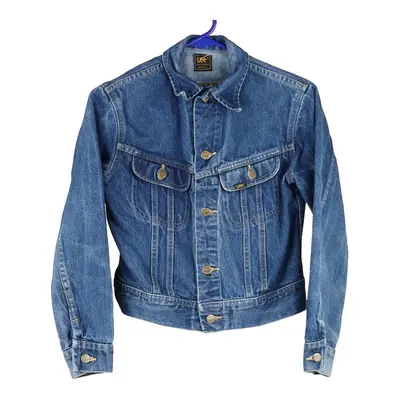 Age 8-10 Lee Cropped Denim Jacket - Small Blue Cotton Blend