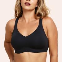 COMFELIE Plus Size Seamless Bra Soft Support Wireless Bra with TensileCup Technology & V Neckline for Everyday Wear EB061/62