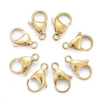 Ion Plating(IP) 304 Stainless Steel Lobster Claw Clasps