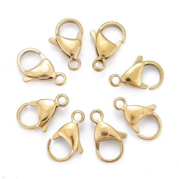 Ion Plating(IP) 304 Stainless Steel Lobster Claw Clasps