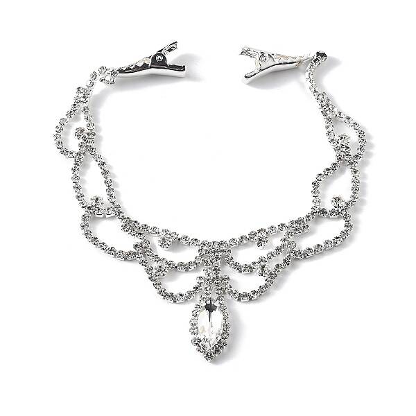 Alloy Rhinestone Hair Chain