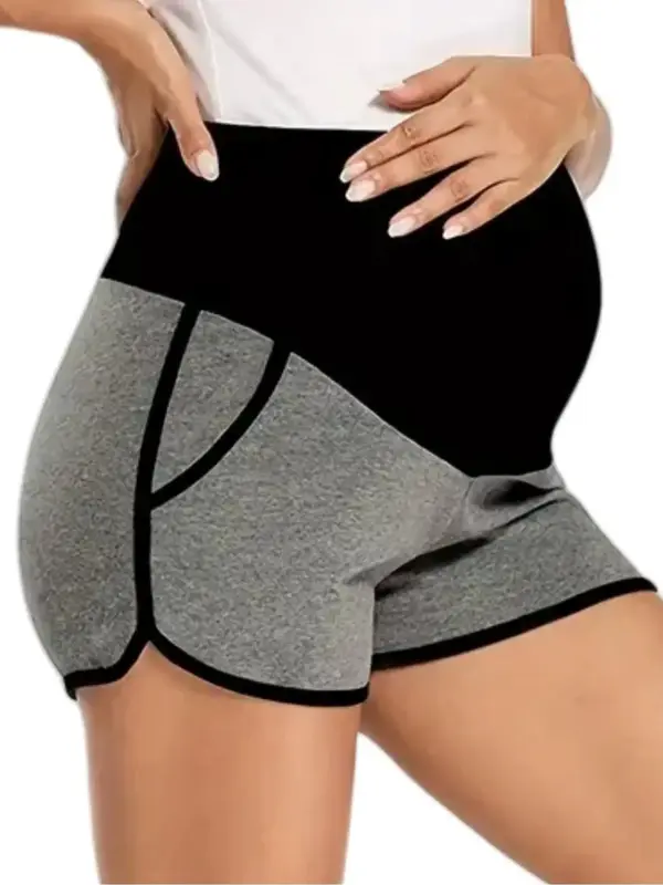 Maternity's Plain / Colorblock Shorts, Casual Comfy Breathable Shorts for Summer, Maternity Bottoms for Daily Wear