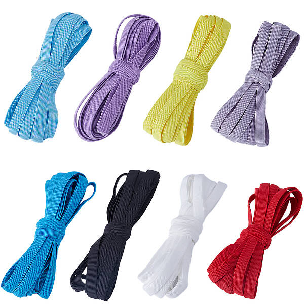 40 Yards 8 Colors Flat Polyester Non-slip Elastic Cord