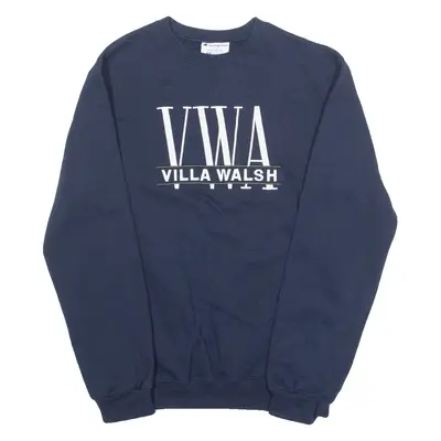 CHAMPION REVERSE WEAVE Villa Walsh Girls Sweatshirt Blue USA L