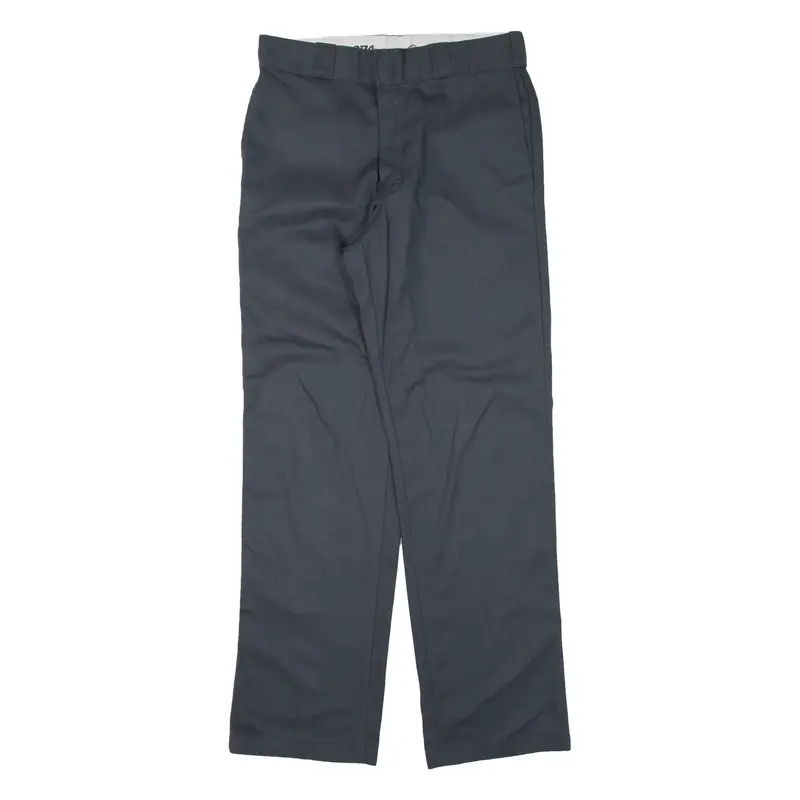 DICKIES 874 Workwear Mens Trousers Grey Regular Straight W32 L32