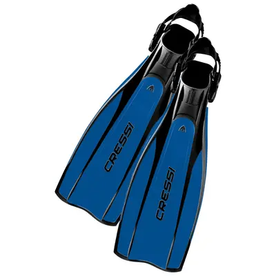 Used Cressi Pro Light Open Heel Scuba Dive Fins - Blue, Size: Small/Medium / M:6.5-8 / W:7.5-9
