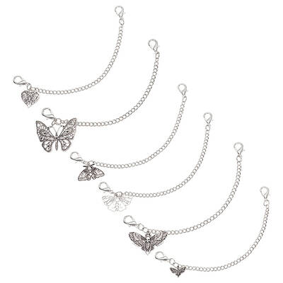 12Pcs 6 Style Alloy Curb Link Shoe Decoration Chain