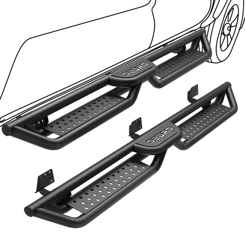OEDRO Running Boards for 2019-2025 Dodge Ram 1500 Crew Cab New Body, Bolt-on Side Steps Steel Nerf Bar