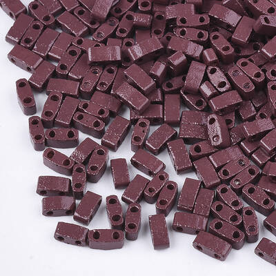 2-Hole Baking Paint Glass Seed Beads
