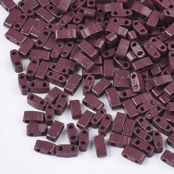 2-Hole Baking Paint Glass Seed Beads