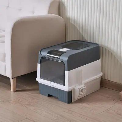 Foldable Cat Litter Box, Drawer Type Cat Potty, Easy to Clean Including Cat Litter Scoop, Pet Supplies for Small Medium Cats