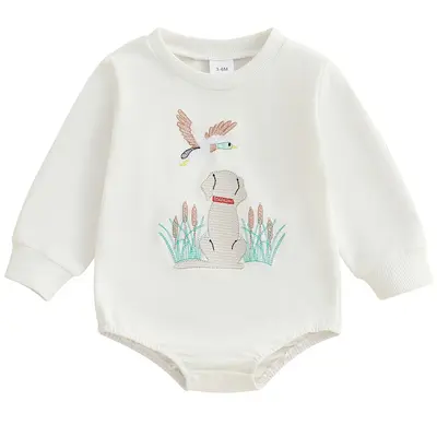 Duck Hunting Baby Clothes Toddler Baby Boy Mallard Duck Sweatshirt Bubble Romper Long Sleeve Bodysuit Fall Outfits