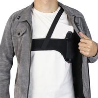 1pc Classic Ambidextrous Neoprene Underarm  Holster, Pull-On Hidden Shoulder Concealment for Left Side, Black
