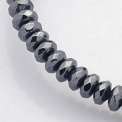 Electroplate Non-magnetic Synthetic Hematite Beads Strands