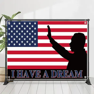 I Have A Dream Usa Flag Black History Month Backdrop - Aperturee