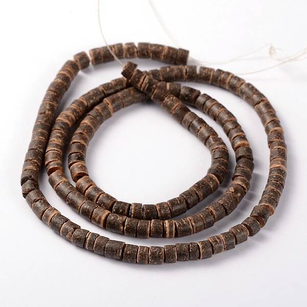 Natural Coconut Column Bead Strands