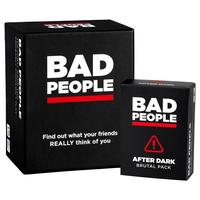 BAD PEOPLE Party Game + After Dark Expansion Set - Hilarious Adult Card Game for Fun Parties and Board Games Night with Your ...