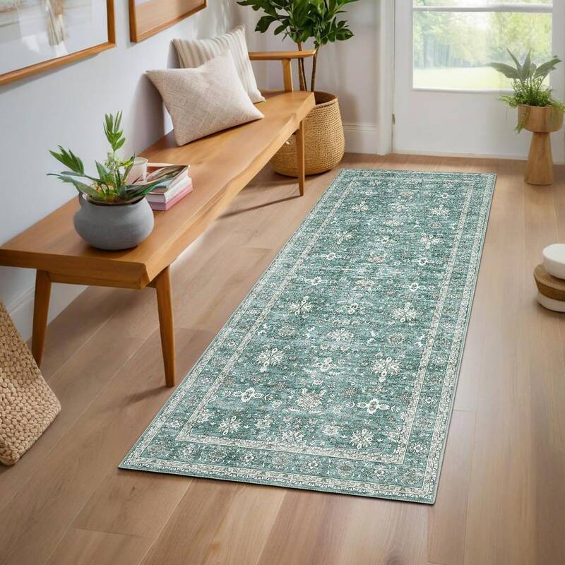 Garvee Washable Area Rugs Non-Slip Vintage Distress Large Rugs for Living Room Bedroom Dining Room Nursery Office Neutral Ori...