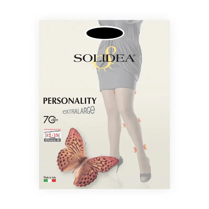Solidea Personality 70 Den Elegant Tights Compression 12 15mmHg 4XXL Black