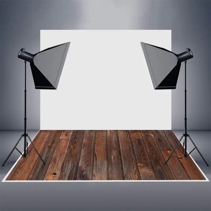 Dirty Reddish Brown Wood Photo Rubber Floor Mat - Aperturee