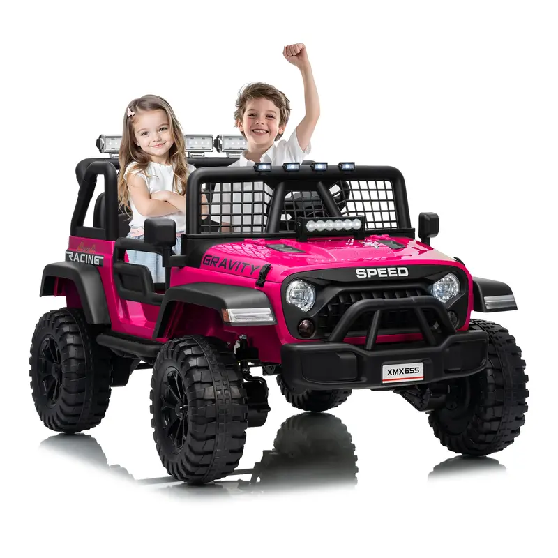 Garvee Ride - P Series: 2 Seater Ride On Car for Kids, 24V Electric Truck with Parent Remote Control, Spring Suspension, 2 Sp...