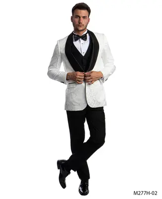 Tazio Men's 3-Piece Paisley Executive Suit - Award-Winning Design