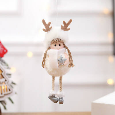 Cloth & Foam Angel Girl Doll with Star Pendant Decorations